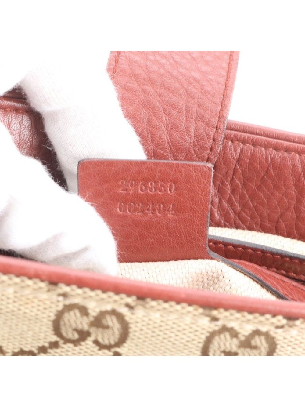 Gucci GG Canvas Leather Tote Shoulder Hand Rbm - Picture 9 of 9